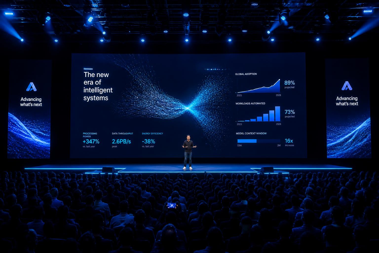 Keynote on stage at the Data & Cloud Conference